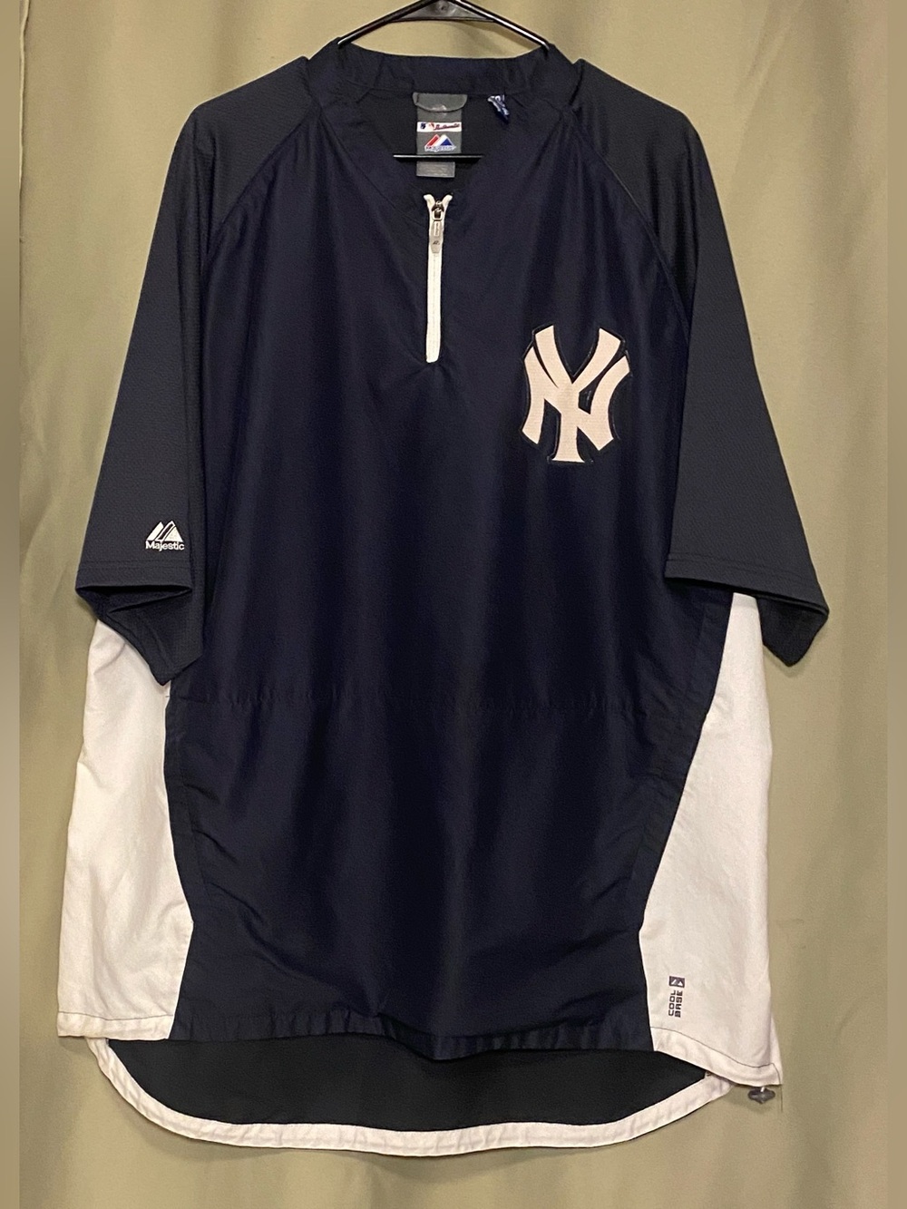 Majestic Cool Base New York Yankees MLB Baseball Authentic Pullover Jacket 2XL